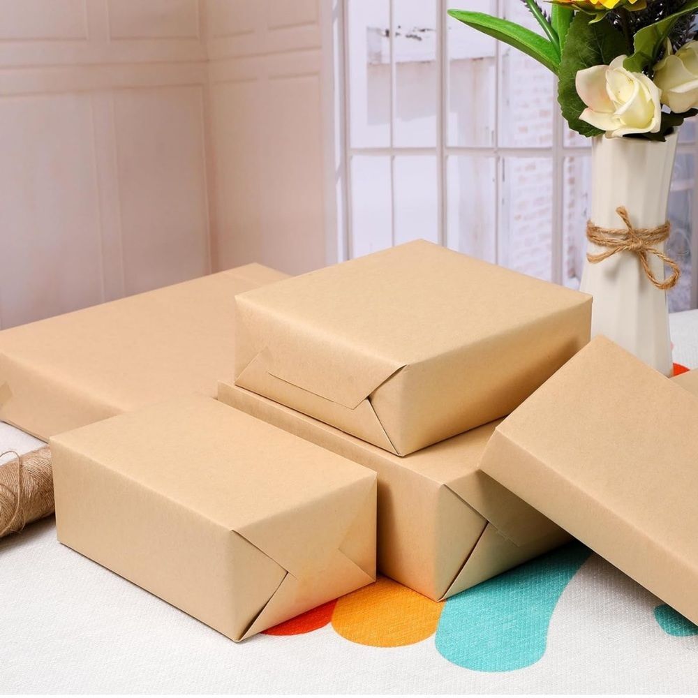 Wrapping Paper Craft Brown Paper 8 Pre-Cut Kraft Christmas Gift 20" X 29" S